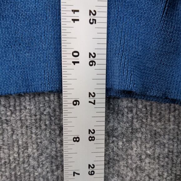 Fairway & Greene Merino Wool Sweater Mens Size M Blue Wolf Run Golf Course - Picture 5 of 13